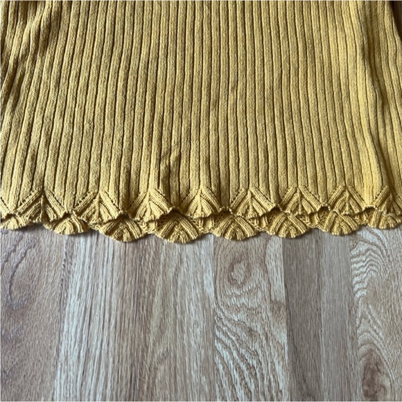 Yellow Ribbed Knit Sweater - Picture 10 of 10